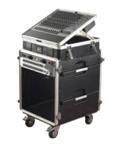 Gator 10U Top, 12U Side Console Rack – detail view