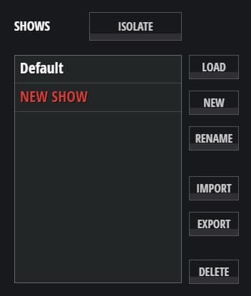Shows menu for Soundcraft UI24r