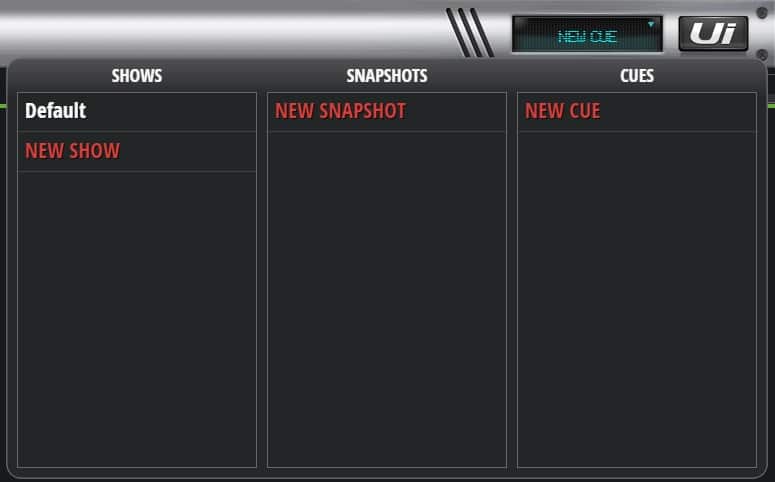 Recalling saved Snapshots on Soundcraft UI24r
