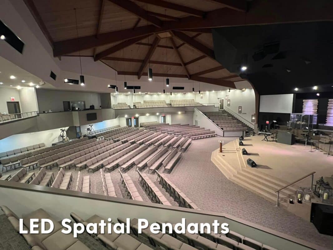 LED Spatial Pendant Hanging Light Fixture