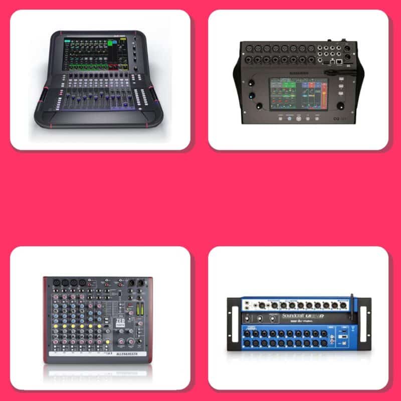 Professional Audio Mixers and Consoles