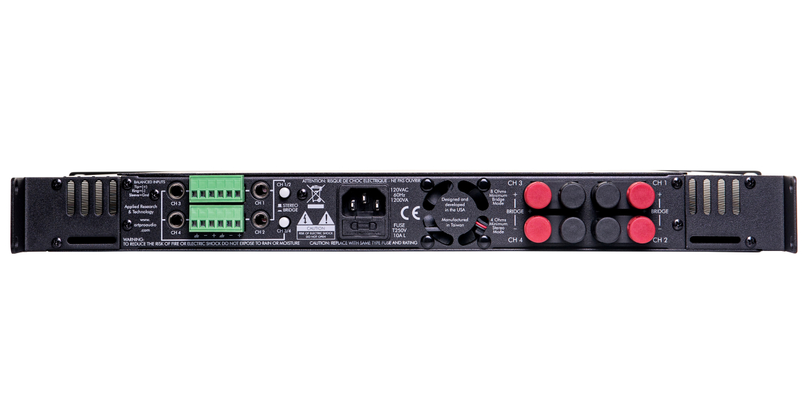 SLA4 4-Channel 100 W Power Amplifier back